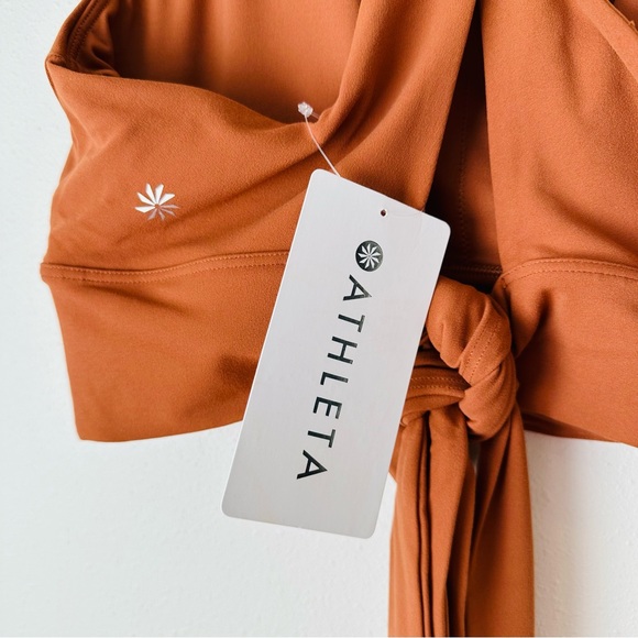 New Athleta Transcend Wrap Longline Bra Wrap Tie Light Impact top cooper color - Picture 7 of 7